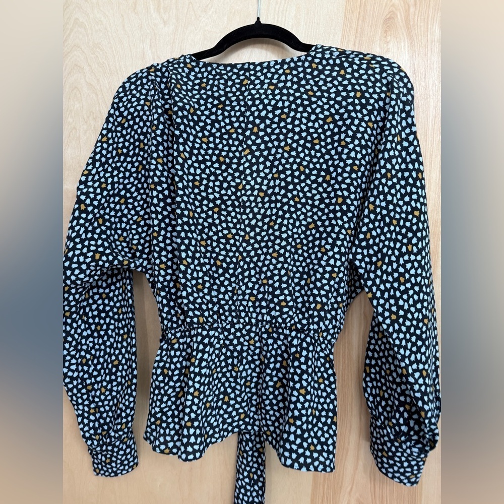 Joie Louise Faux Wrap Blouse in Navy. NWT, stunning design!! - Picture 9 of 14